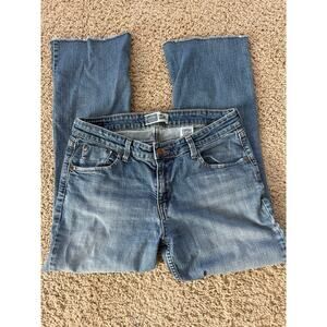 Signature Levi Low Rise Bootcut jeans with frayed hem size 12 Medium